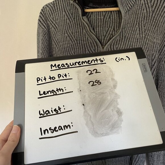 Tommy Bahama Mens XL Grey Cable Knit Quarter-Zip Sweater heavy comfortable - Picture 7 of 8